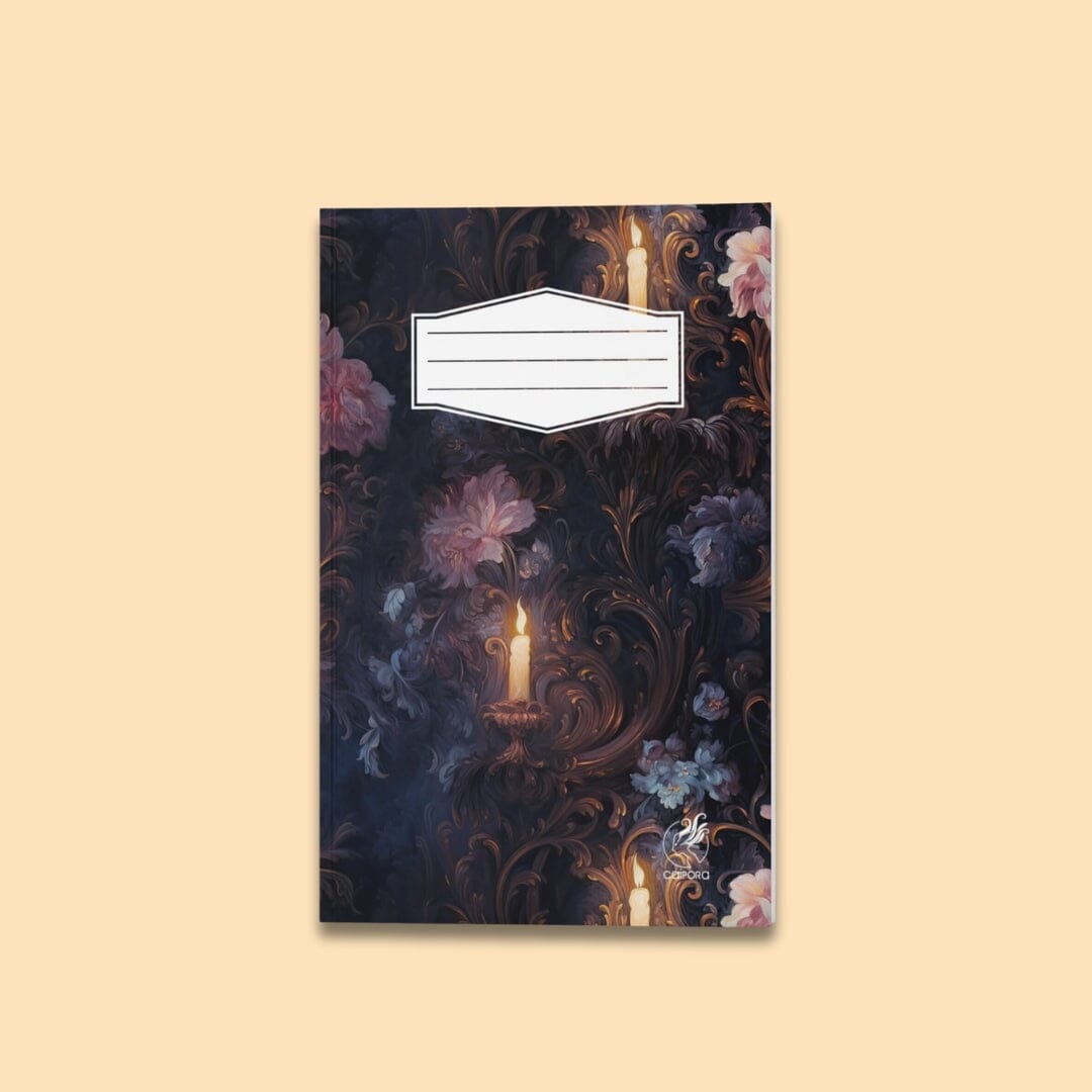 Rococo Flowers Composition Notebook College Ruled Notebook Caipora Books 