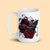 Dark Academia Aesthetic Poe Raven Nevermore Floral White Glossy Mug I Gothic Style I Taverna da Ilsa Taverna da Ilsa 15 oz 
