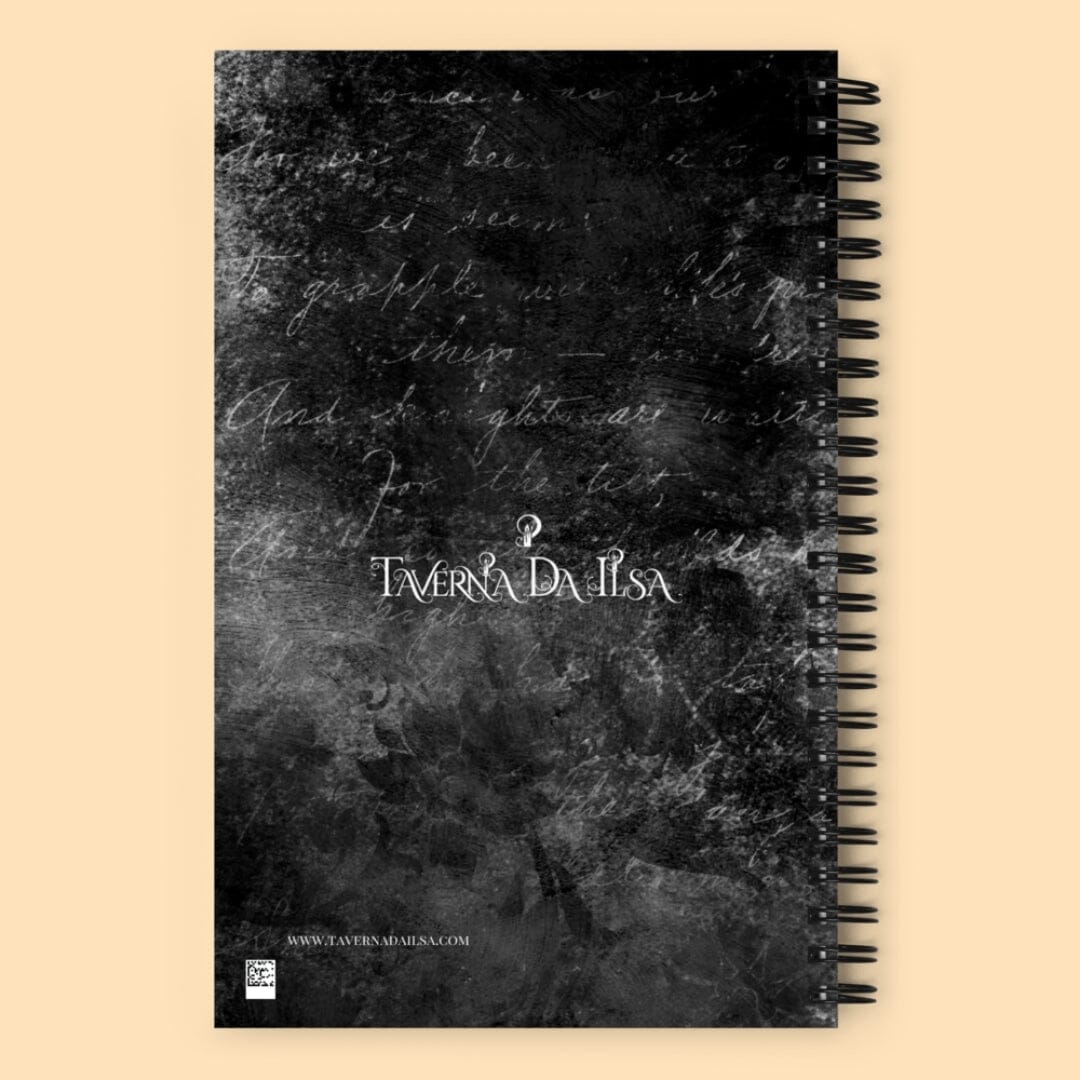 Dark Academia Gothic Victorian Wallpaper Spiral notebook Taverna da Ilsa 