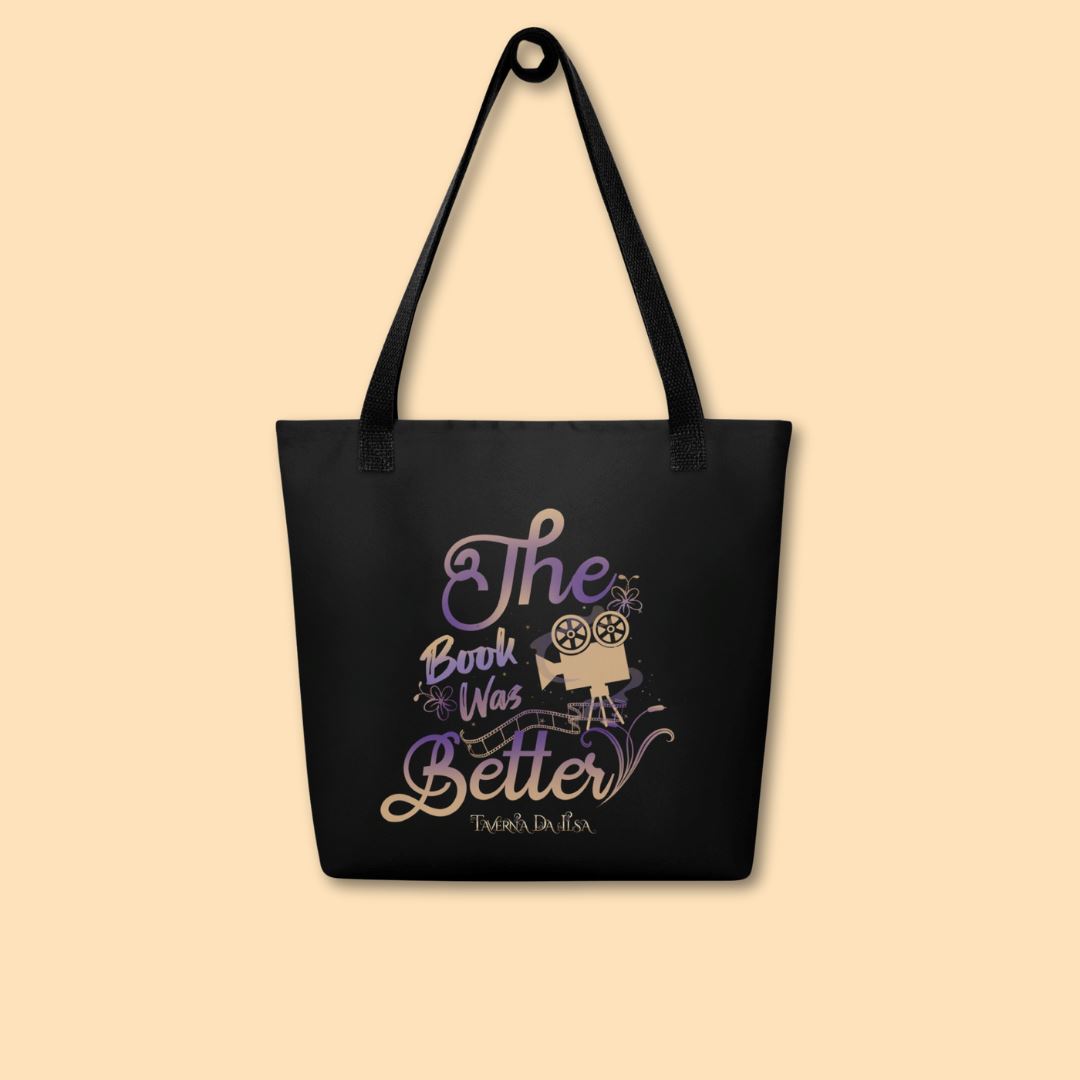 Taverna da Ilsa The Book Was Better Black Tote Bag I Dark Academia Gothic Romantic Taverna da Ilsa 