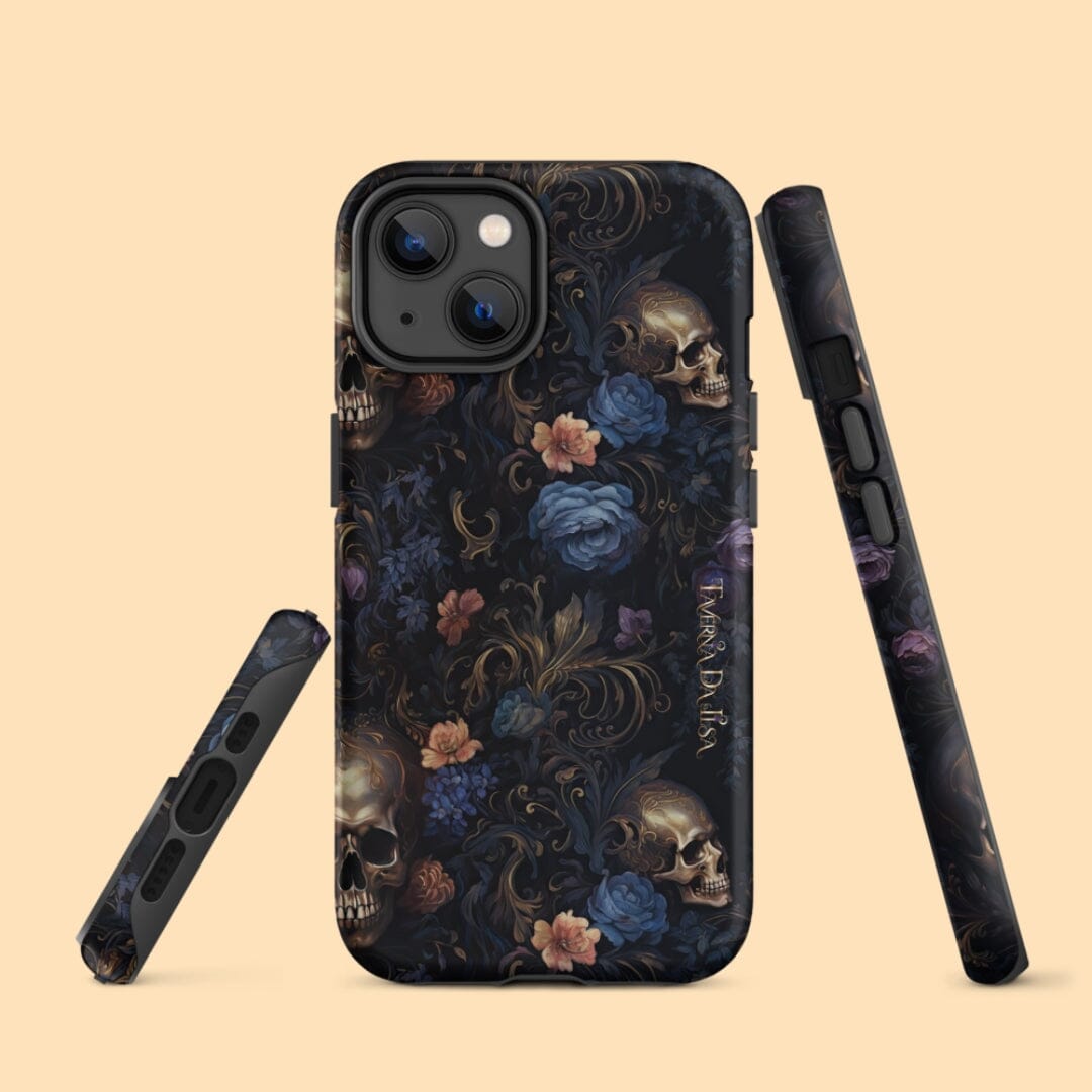 Dark Academia Aesthetic Floral Skull Classic Gothic Tough iPhone Case Phone Case Taverna da Ilsa Matte iPhone 14 