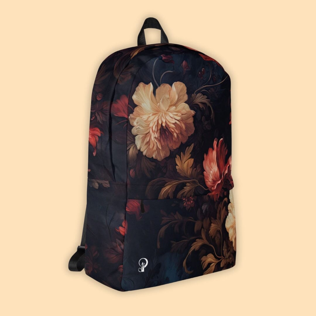 Dark Academia Aesthetic Gothic Floral Rococo Backpack Taverna da Ilsa 