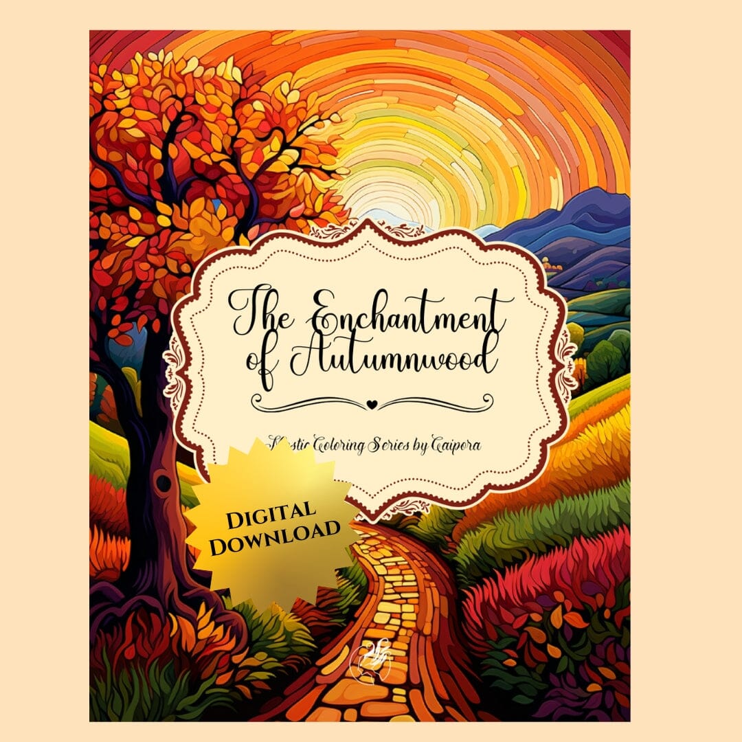 Digital Product The Enchantment of Autumnwood Coloring Book for Adults Caipora Books 