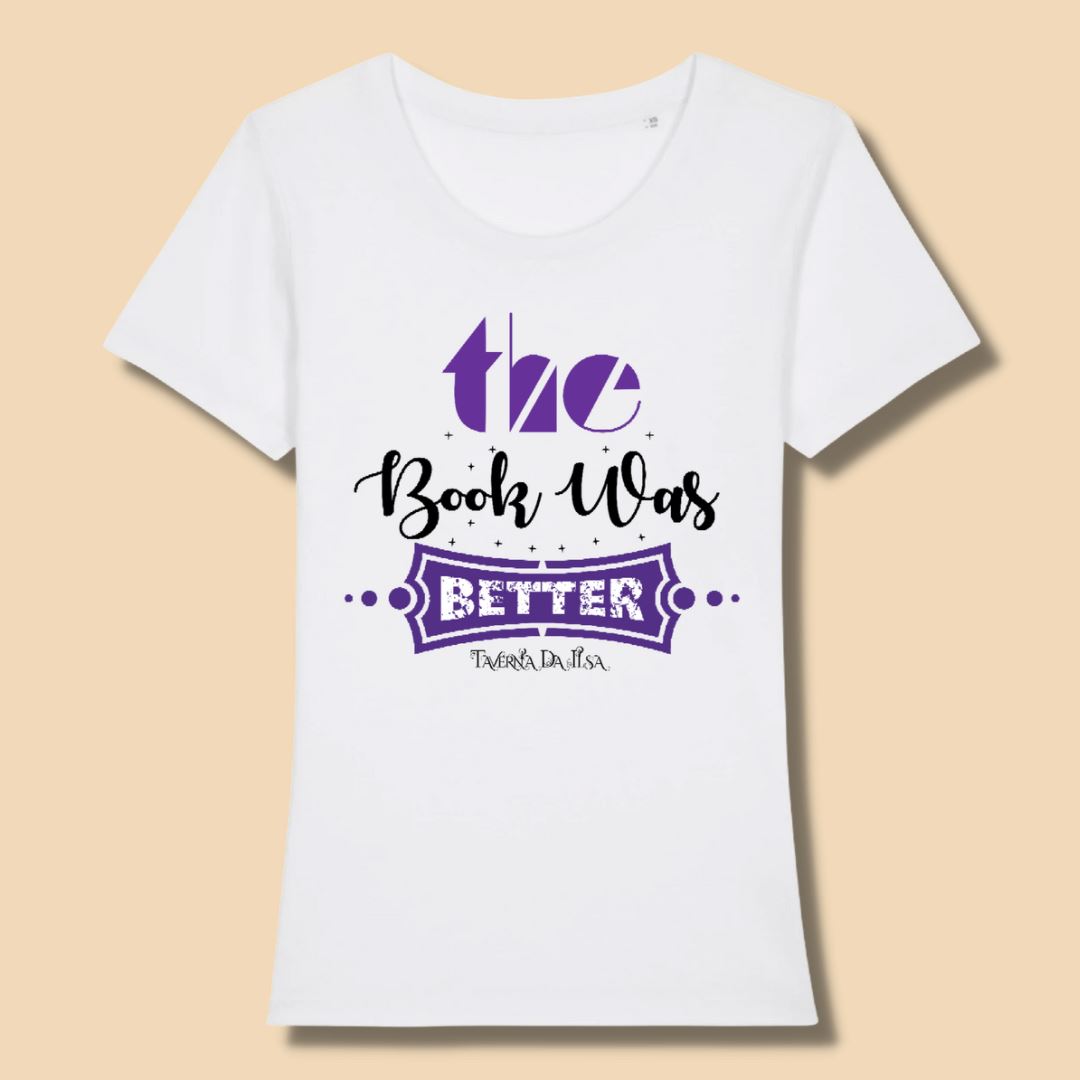 The Book Was Better Letters Only Women Shirt 100% Organic Cotton Stanley Stella - Expresser - DTG T-Pop 