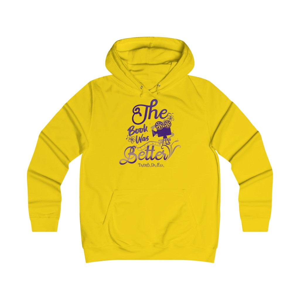 The Book Was Better - College Hoodie Hoodie Printify Sun Yellow XS 
