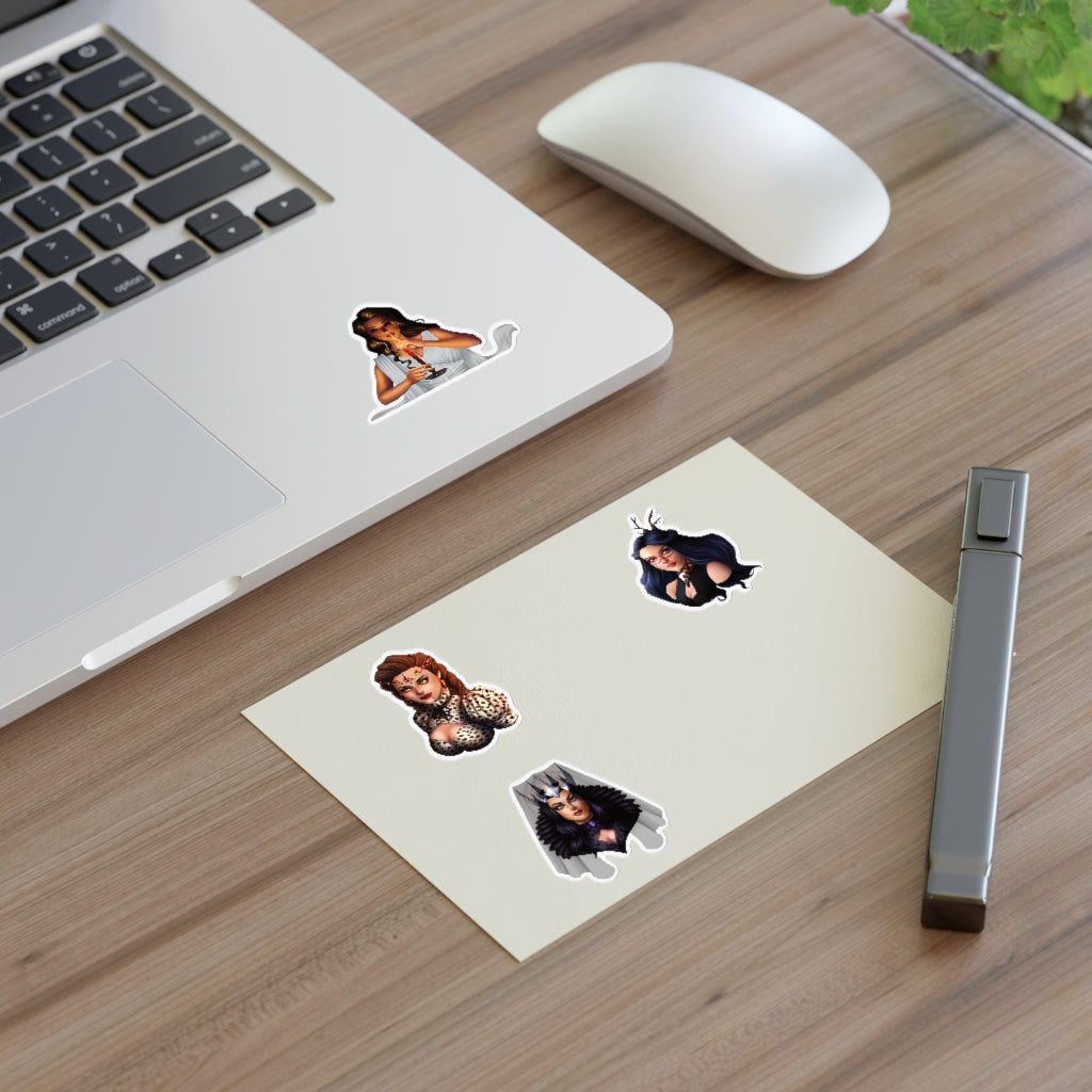 Mythical Women Sticker Sheets Paper products Printify 6&quot; × 4&quot; White Die Cut