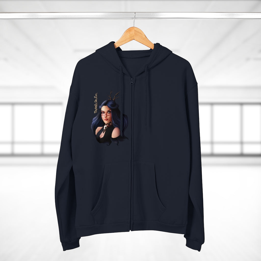 Witch Carolina - Unisex Hooded Zip Sweatshirt Hoodie Printify 