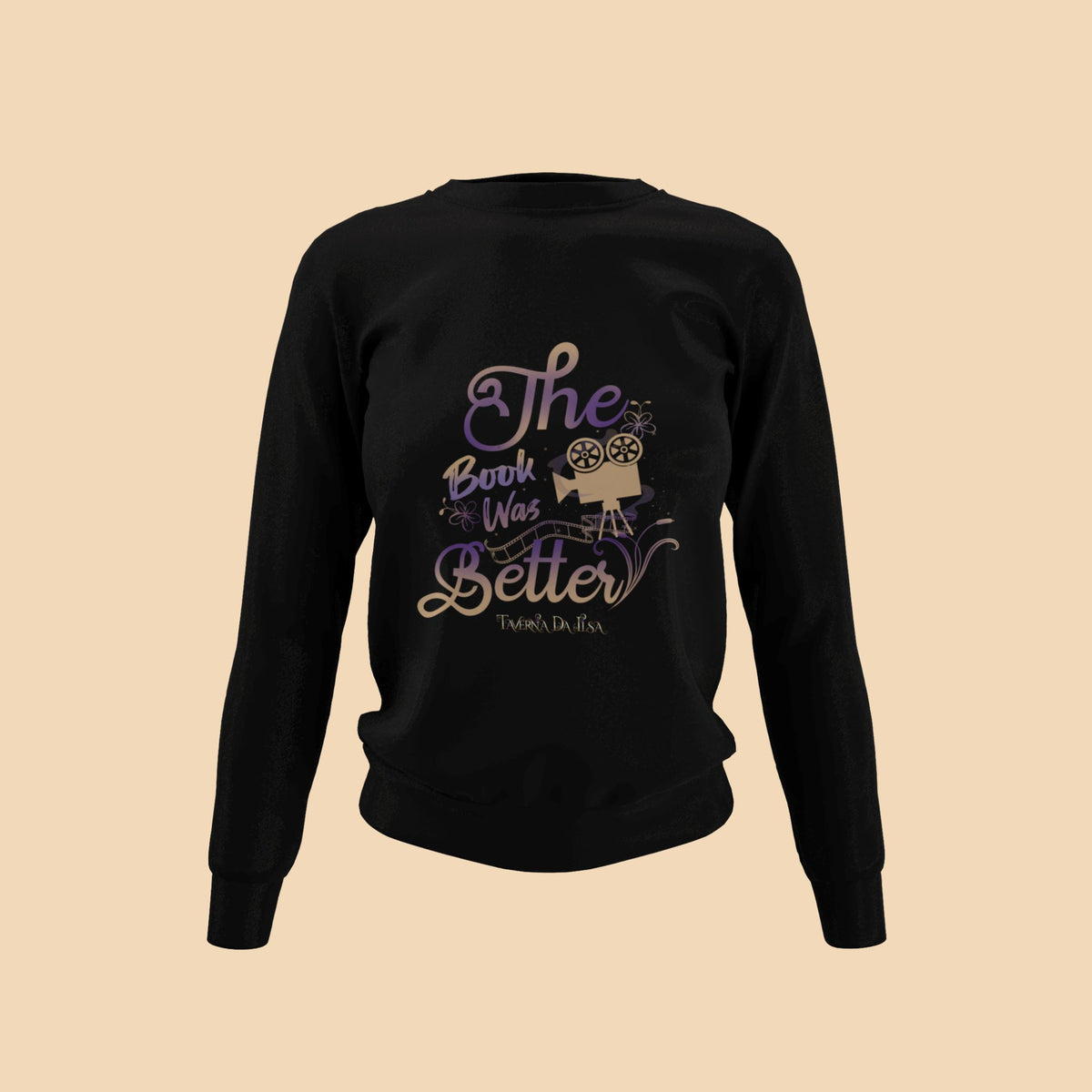 The Book Was Better - Organic Unisex Sweatshirt Sweat-shirt - K4025 - Kariban - DTG T-Pop 