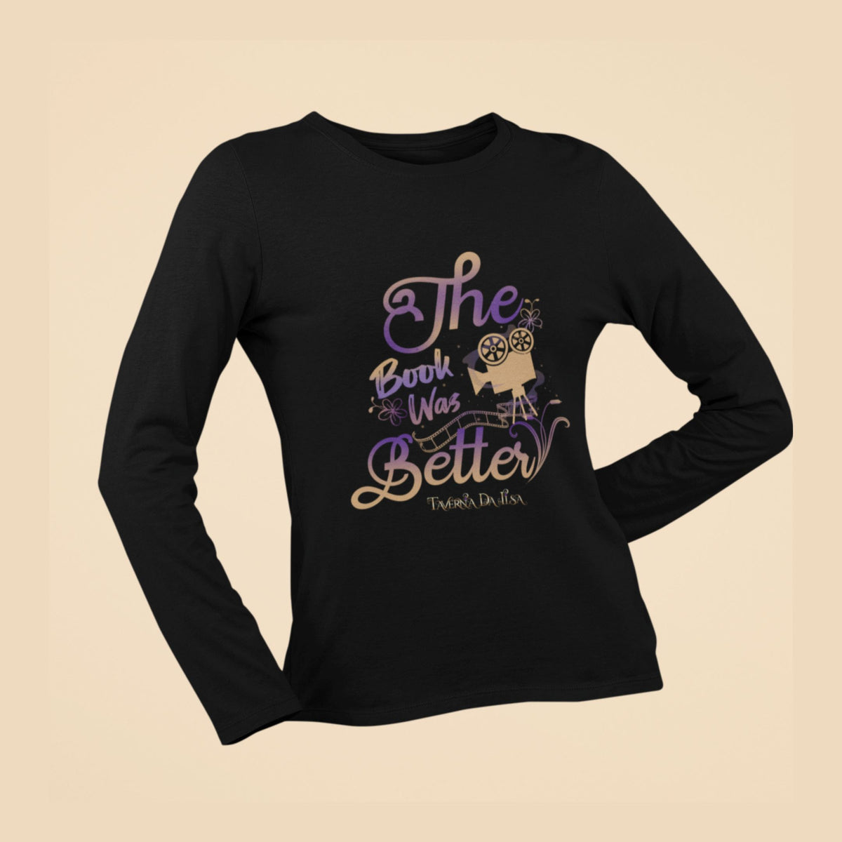 The Book Was Better - Women Long Sleeve Black Stanley/Stella SINGER - DTG T-Pop 