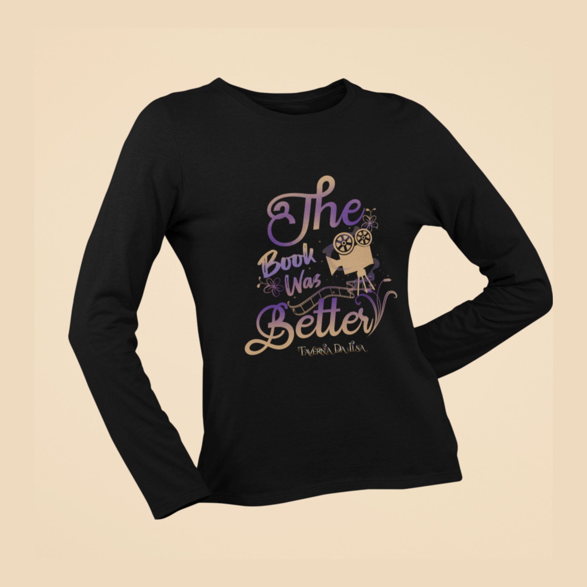 The Book Was Better - Women Long Sleeve Black Stanley/Stella SINGER - DTG T-Pop 