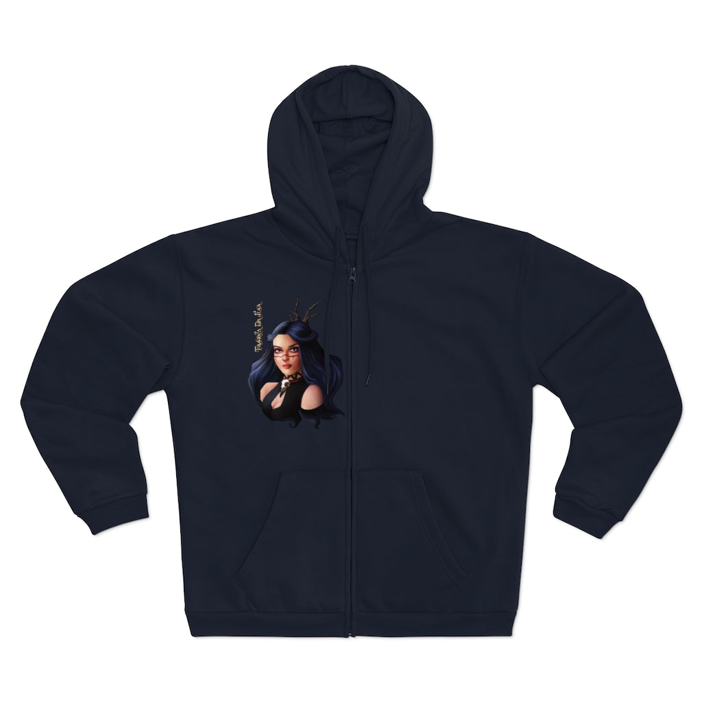 Witch Carolina - Unisex Hooded Zip Sweatshirt Hoodie Printify Navy XS 